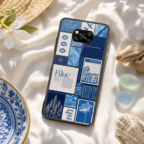 Xiaomi Poco X3 NFC Cover - ONation Aesthetic Collage Series - HQ Ultra Shine Premium Infinity Glass Soft Silicon Borders Case