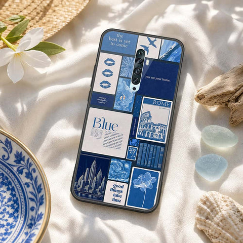 Oppo Reno 2 Cover - ONation Aesthetic Collage Series - HQ Ultra Shine Premium Infinity Glass Soft Silicon Borders Case