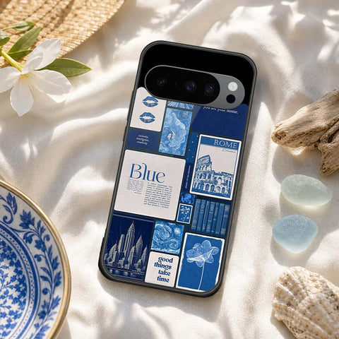 Google Pixel 9 Pro Cover - ONation Aesthetic Collage Series - HQ Ultra Shine Premium Infinity Glass Soft Silicon Borders Case