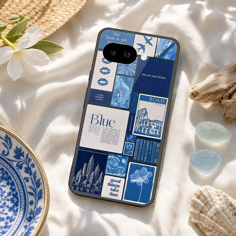 Google Pixel 9a Cover - ONation Aesthetic Collage Series - HQ Ultra Shine Premium Infinity Glass Soft Silicon Borders Case