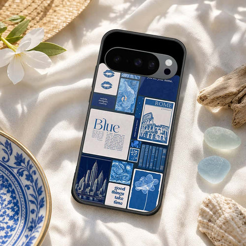 Google Pixel 9 Cover - ONation Aesthetic Collage Series - HQ Ultra Shine Premium Infinity Glass Soft Silicon Borders Case