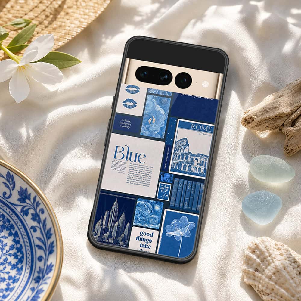 Google Pixel 7 Pro Cover - ONation Aesthetic Collage Series - HQ Ultra Shine Premium Infinity Glass Soft Silicon Borders Case