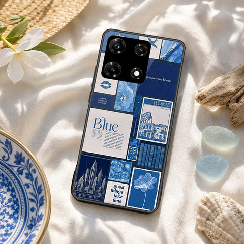 Infinix Note 30 Pro Cover - ONation Aesthetic Collage Series - HQ Ultra Shine Premium Infinity Glass Soft Silicon Borders Case