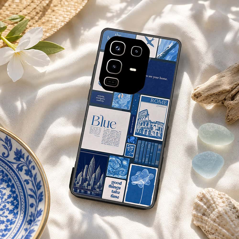 Infinix Note 50 4G Cover - ONation Aesthetic Collage Series - HQ Ultra Shine Premium Infinity Glass Soft Silicon Borders Case