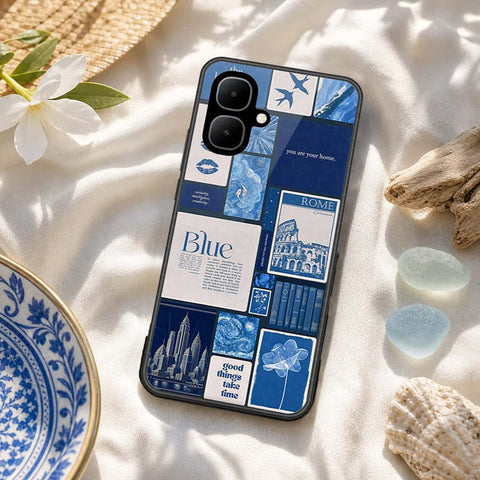 Infinix Pop 10 Cover - ONation Aesthetic Collage Series - HQ Ultra Shine Premium Infinity Glass Soft Silicon Borders Case