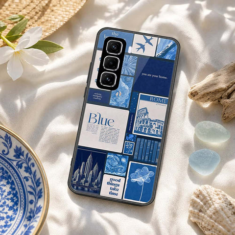 Infinix Hot 50 Pro Plus Cover - ONation Aesthetic Collage Series - HQ Ultra Shine Premium Infinity Glass Soft Silicon Borders Case
