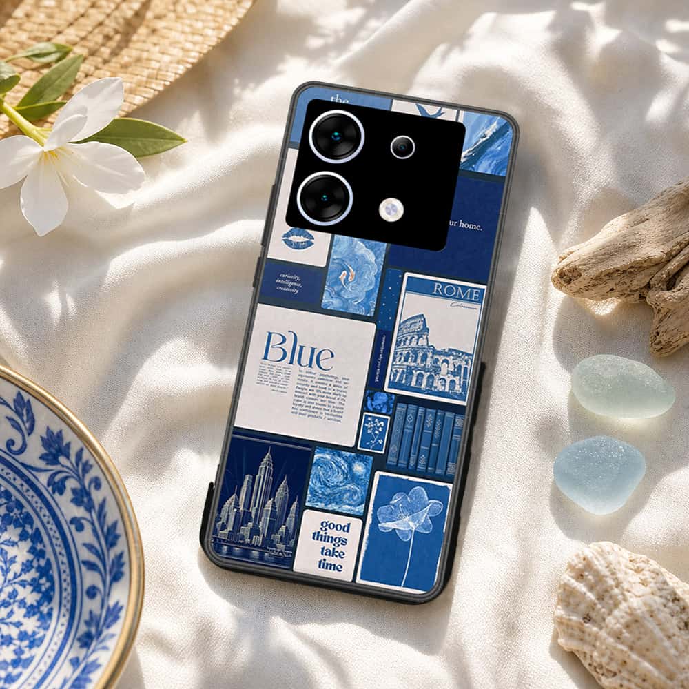 Infinix Zero 30 5G Cover - ONation Aesthetic Collage Series - HQ Ultra Shine Premium Infinity Glass Soft Silicon Borders Case