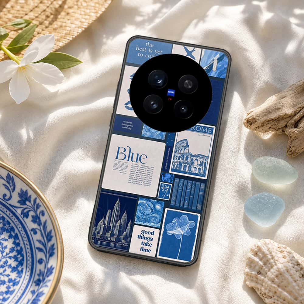 Vivo V7 Plus Cover - ONation Aesthetic Collage Series - HQ Ultra Shine Premium Infinity Glass Soft Silicon Borders Case