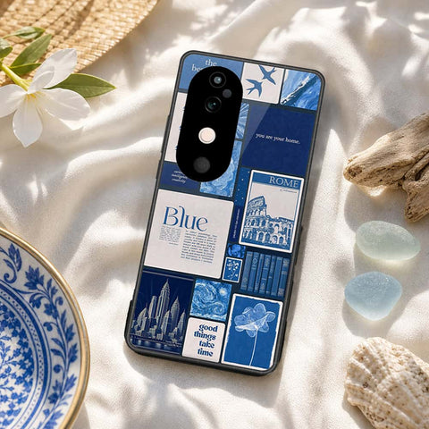 Vivo S19 Cover - ONation Aesthetic Collage Series - HQ Ultra Shine Premium Infinity Glass Soft Silicon Borders Case