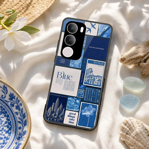 Vivo Y29 5G Cover - ONation Aesthetic Collage Series - HQ Ultra Shine Premium Infinity Glass Soft Silicon Borders Case