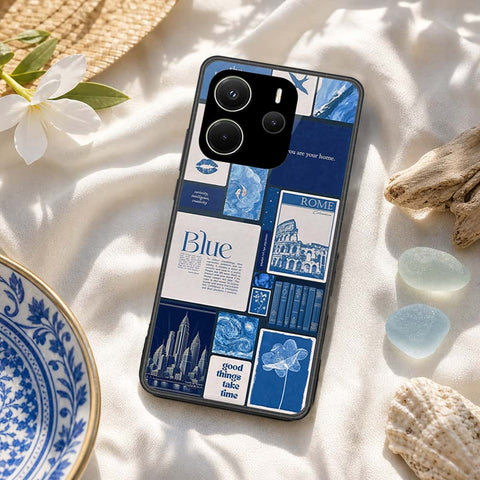 Xiaomi Redmi Note 14 4G Cover - ONation Aesthetic Collage Series - HQ Ultra Shine Premium Infinity Glass Soft Silicon Borders Case