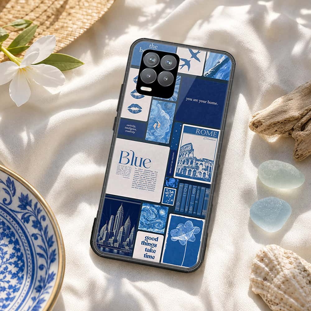Realme 8 Pro Cover - ONation Aesthetic Collage Series - HQ Ultra Shine Premium Infinity Glass Soft Silicon Borders Case