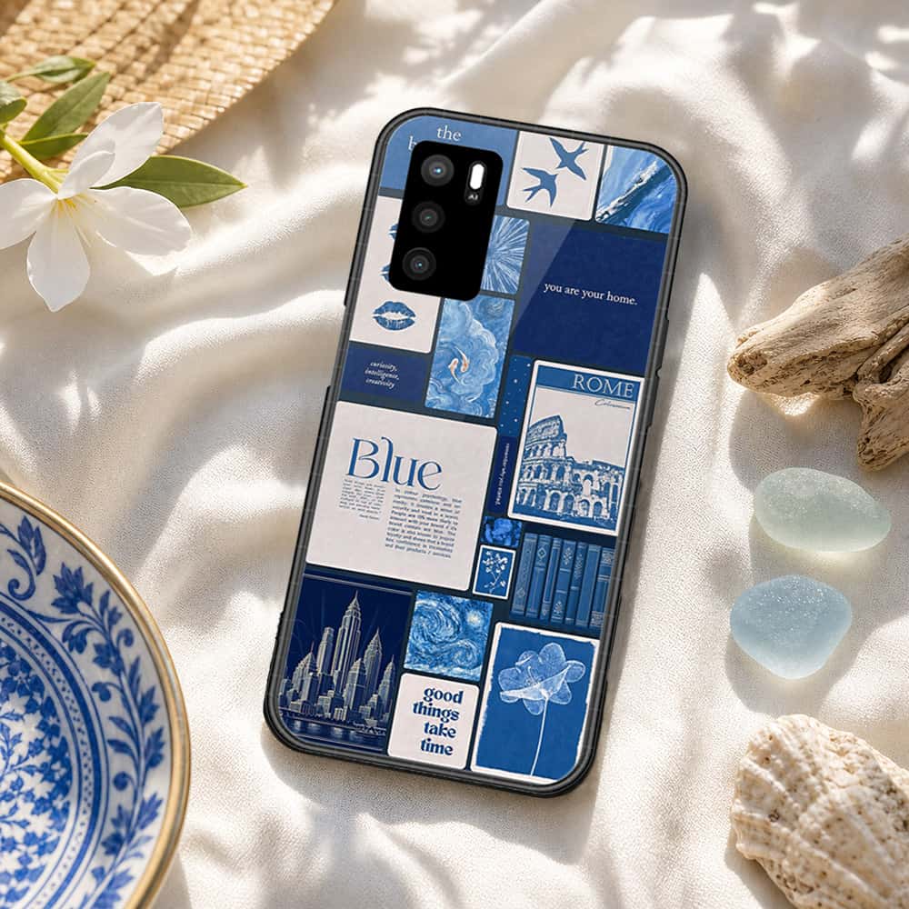 Oppo A16s Cover - ONation Aesthetic Collage Series - HQ Ultra Shine Premium Infinity Glass Soft Silicon Borders Case
