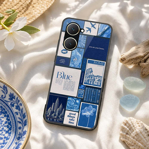 Vivo Y18 Cover - ONation Aesthetic Collage Series - HQ Ultra Shine Premium Infinity Glass Soft Silicon Borders Case