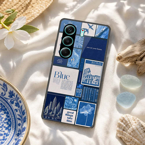 Tecno Camon 40 Pro 5G Cover - ONation Aesthetic Collage Series - HQ Ultra Shine Premium Infinity Glass Soft Silicon Borders Case
