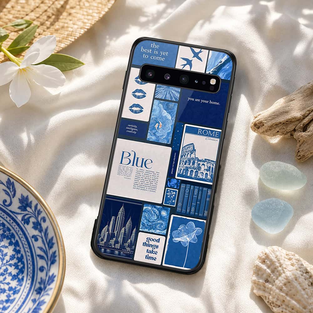 Samsung Galaxy S10 5G Cover - ONation Aesthetic Collage Series - HQ Ultra Shine Premium Infinity Glass Soft Silicon Borders Case