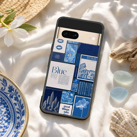 Google Pixel 7 Cover - ONation Aesthetic Collage Series - HQ Ultra Shine Premium Infinity Glass Soft Silicon Borders Case