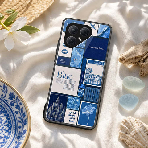 Tecno Pova 7 4G Cover - ONation Aesthetic Collage Series - HQ Ultra Shine Premium Infinity Glass Soft Silicon Borders Case