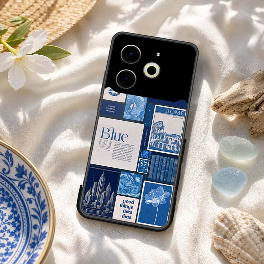 Tecno Pova 6 Cover - ONation Aesthetic Collage Series - HQ Ultra Shine Premium Infinity Glass Soft Silicon Borders Case