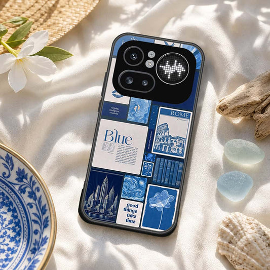 Nothing Phone 4a Pro Cover - ONation Aesthetic Collage Series - HQ Ultra Shine Premium Infinity Glass Soft Silicon Borders Case