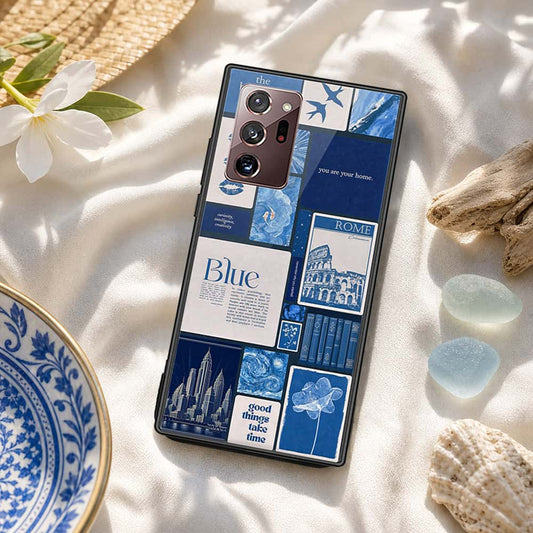 Samsung Galaxy Note 20 Ultra Cover - ONation Aesthetic Collage Series - HQ Ultra Shine Premium Infinity Glass Soft Silicon Borders Case