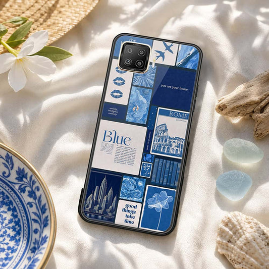 Oppo F17 Cover - ONation Aesthetic Collage Series - HQ Ultra Shine Premium Infinity Glass Soft Silicon Borders Case