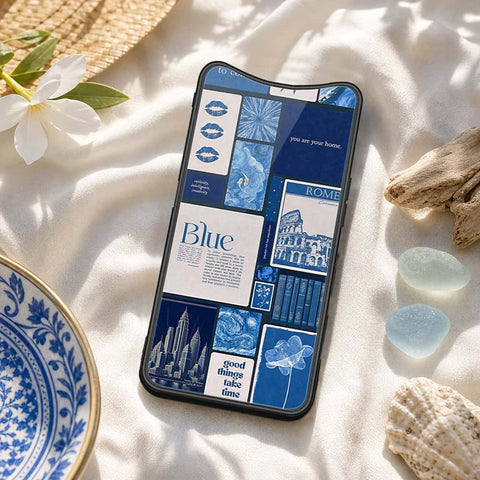 Oppo Find X Cover - ONation Aesthetic Collage Series - HQ Ultra Shine Premium Infinity Glass Soft Silicon Borders Case