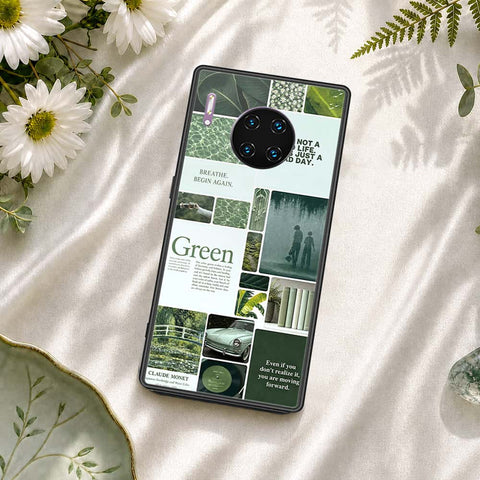 Huawei Mate 30 Pro Cover - ONation Aesthetic Collage Series - HQ Ultra Shine Premium Infinity Glass Soft Silicon Borders Case