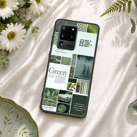 Samsung Galaxy S20 Ultra Cover - ONation Aesthetic Collage Series - HQ Ultra Shine Premium Infinity Glass Soft Silicon Borders Case