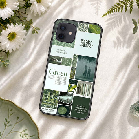 iPhone 12 - ONation Aesthetic Collage Series - HQ Ultra Shine Premium Infinity Glass Soft Silicon Borders Case