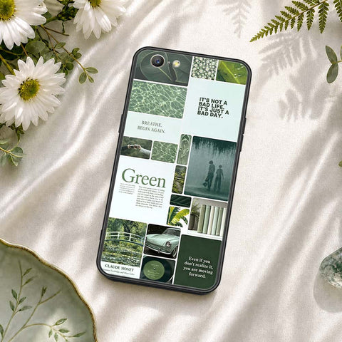 Oppo A39 Cover - ONation Aesthetic Collage Series - HQ Ultra Shine Premium Infinity Glass Soft Silicon Borders Case