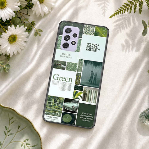 Samsung Galaxy A72 Cover - ONation Aesthetic Collage Series - HQ Ultra Shine Premium Infinity Glass Soft Silicon Borders Case