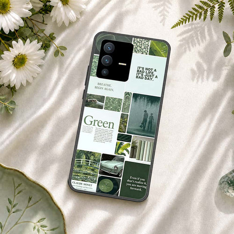 Vivo S12 Cover - ONation Aesthetic Collage Series - HQ Ultra Shine Premium Infinity Glass Soft Silicon Borders Case