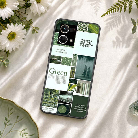 Oppo Reno 7 4G Cover - ONation Aesthetic Collage Series - HQ Ultra Shine Premium Infinity Glass Soft Silicon Borders Case