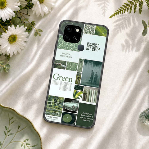 Infinix Smart 6 Cover - ONation Aesthetic Collage Series - HQ Ultra Shine Premium Infinity Glass Soft Silicon Borders Cas