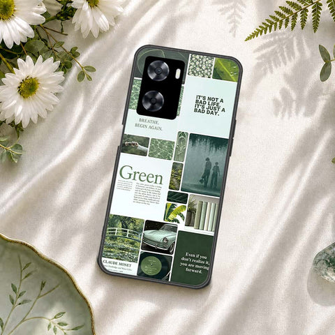 Oppo A77 4G Cover - ONation Aesthetic Collage Series - HQ Ultra Shine Premium Infinity Glass Soft Silicon Borders Case