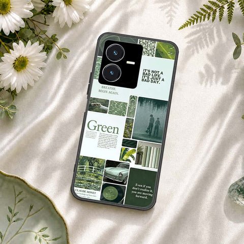 Vivo Y22s Cover - ONation Aesthetic Collage Series - HQ Ultra Shine Premium Infinity Glass Soft Silicon Borders Case