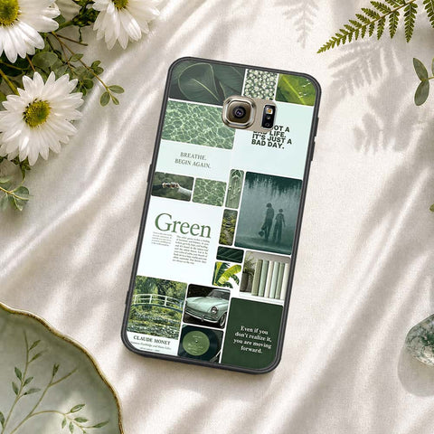 Samsung Galaxy S6 Cover - ONation Aesthetic Collage Series - HQ Ultra Shine Premium Infinity Glass Soft Silicon Borders Case