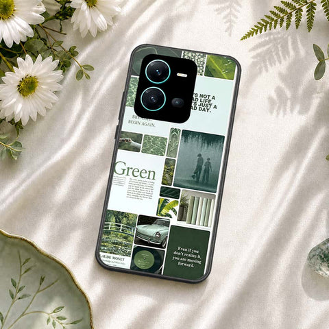Vivo V25 5G Cover - ONation Aesthetic Collage Series - HQ Ultra Shine Premium Infinity Glass Soft Silicon Borders Case