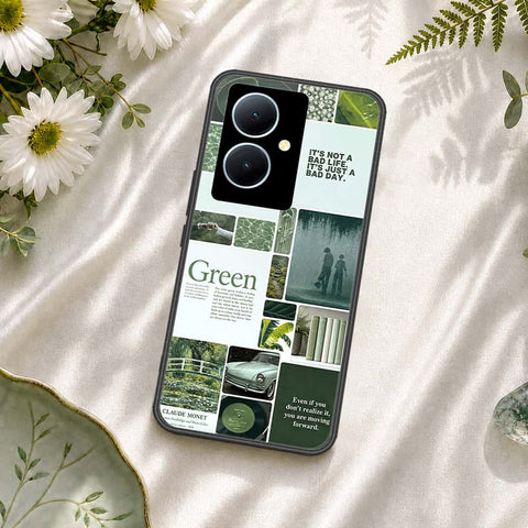 Vivo V29 Lite Cover - ONation Aesthetic Collage Series - HQ Ultra Shine Premium Infinity Glass Soft Silicon Borders Case