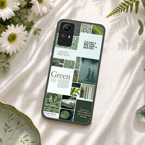 Xiaomi Redmi Note 12S Cover - ONation Aesthetic Collage Series - HQ Ultra Shine Premium Infinity Glass Soft Silicon Borders Case