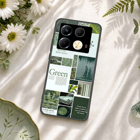 Infinix Note 40 Pro Plus Cover - ONation Aesthetic Collage Series - HQ Ultra Shine Premium Infinity Glass Soft Silicon Borders Case