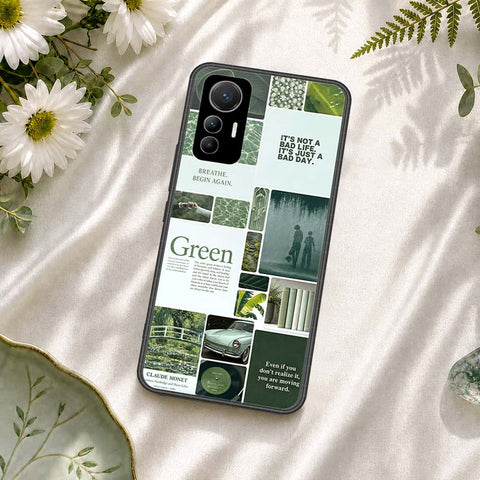 Xiaomi 12 Lite Cover - ONation Aesthetic Collage Series - HQ Ultra Shine Premium Infinity Glass Soft Silicon Borders Case