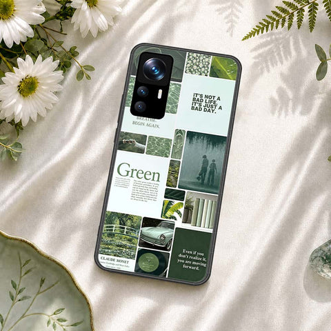 Xiaomi 12 Cover - ONation Aesthetic Collage Series - HQ Ultra Shine Premium Infinity Glass Soft Silicon Borders Case