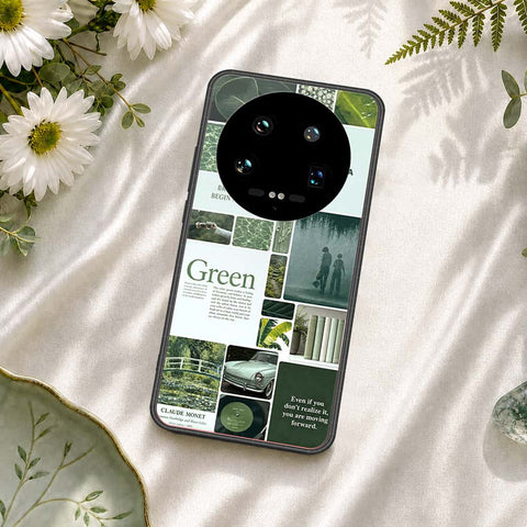 Xiaomi 14 Ultra Cover - ONation Aesthetic Collage Series - HQ Ultra Shine Premium Infinity Glass Soft Silicon Borders Case
