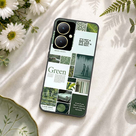 Vivo Y35 Plus Cover - ONation Aesthetic Collage Series - HQ Ultra Shine Premium Infinity Glass Soft Silicon Borders Case