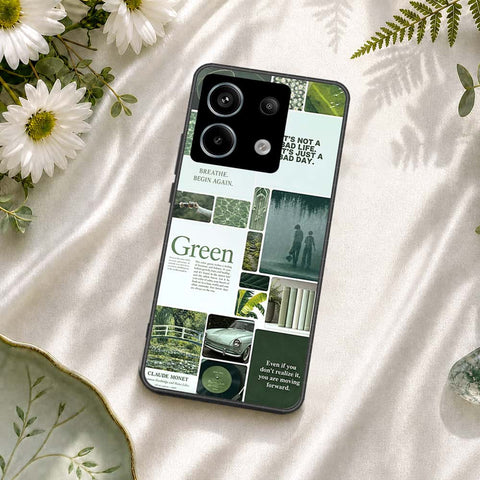 Xiaomi Redmi Note 13 Pro 4G Cover - ONation Aesthetic Collage Series - HQ Ultra Shine Premium Infinity Glass Soft Silicon Borders Case