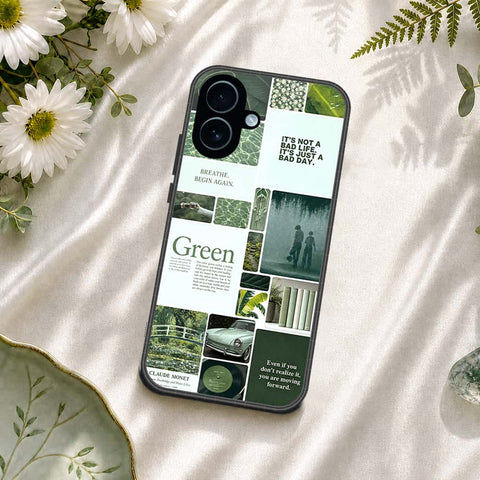 iPhone 17 - ONation Aesthetic Collage Series - HQ Ultra Shine Premium Infinity Glass Soft Silicon Borders Case