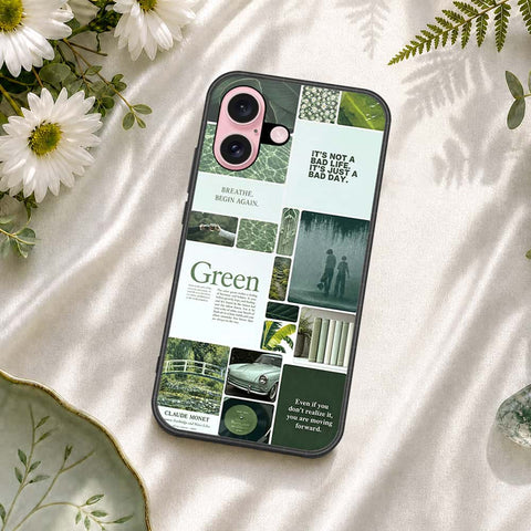 iPhone 16 - ONation Aesthetic Collage Series - HQ Ultra Shine Premium Infinity Glass Soft Silicon Borders Case