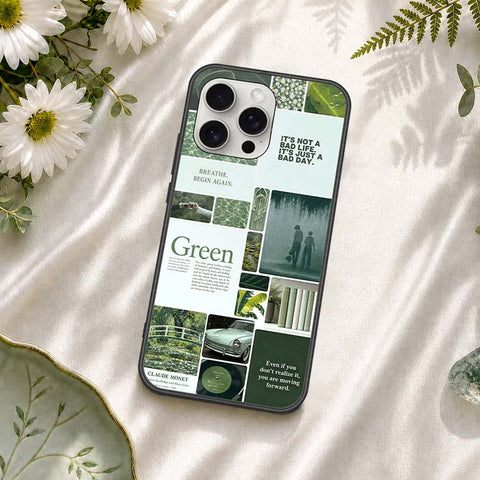 iPhone 16 Pro - ONation Aesthetic Collage Series - HQ Ultra Shine Premium Infinity Glass Soft Silicon Borders Case